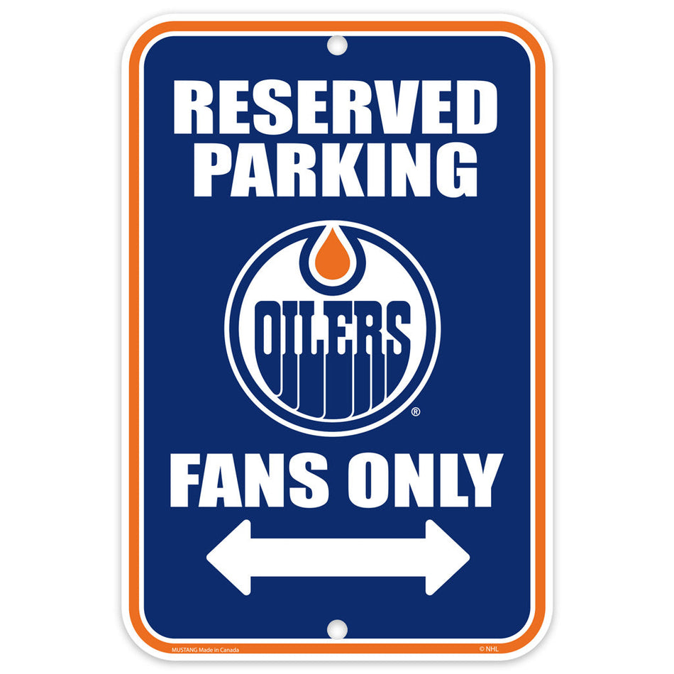 Edmonton Oilers 10x15 Parking Sign