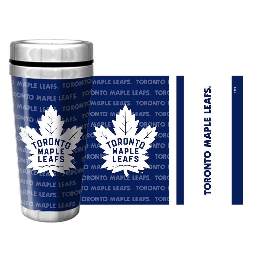 Toronto Maple Leafs 16oz Full Wrap Wallpaper Travel Mug - Hockey Hall of Fame