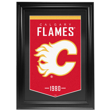 Calgary Flames™ 24.5“ x 33.5“ Framed Team Sign - Hockey Hall of Fame