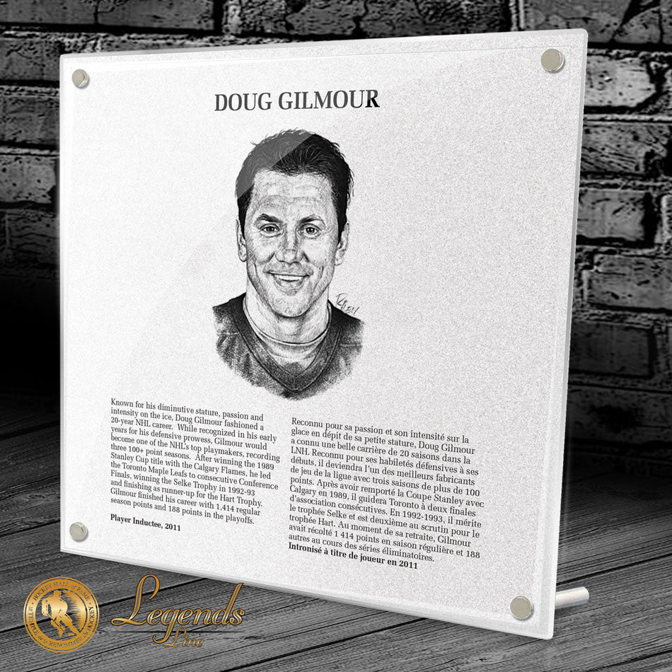 Hockey Hall of Fame Plaque | Doug Gilmour 9" x 9"