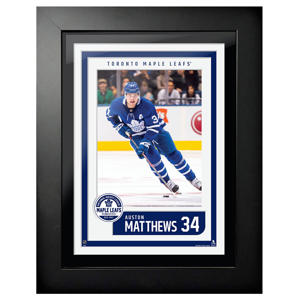 Toronto Maple Leafs Art-Auston Matthews Picture Frame Block Design 12"x16"