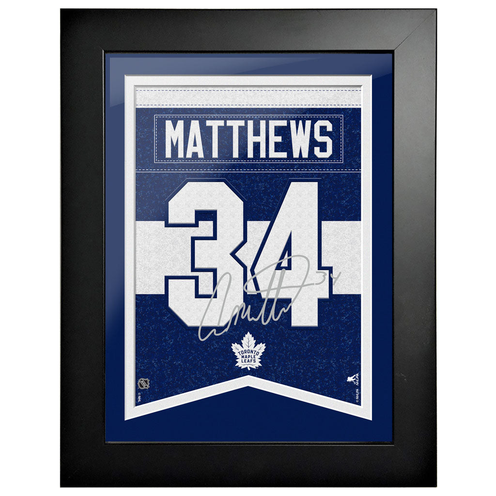Toronto Maple Leafs Art-Auston Matthews Autograph Replica Frame 12"x16"