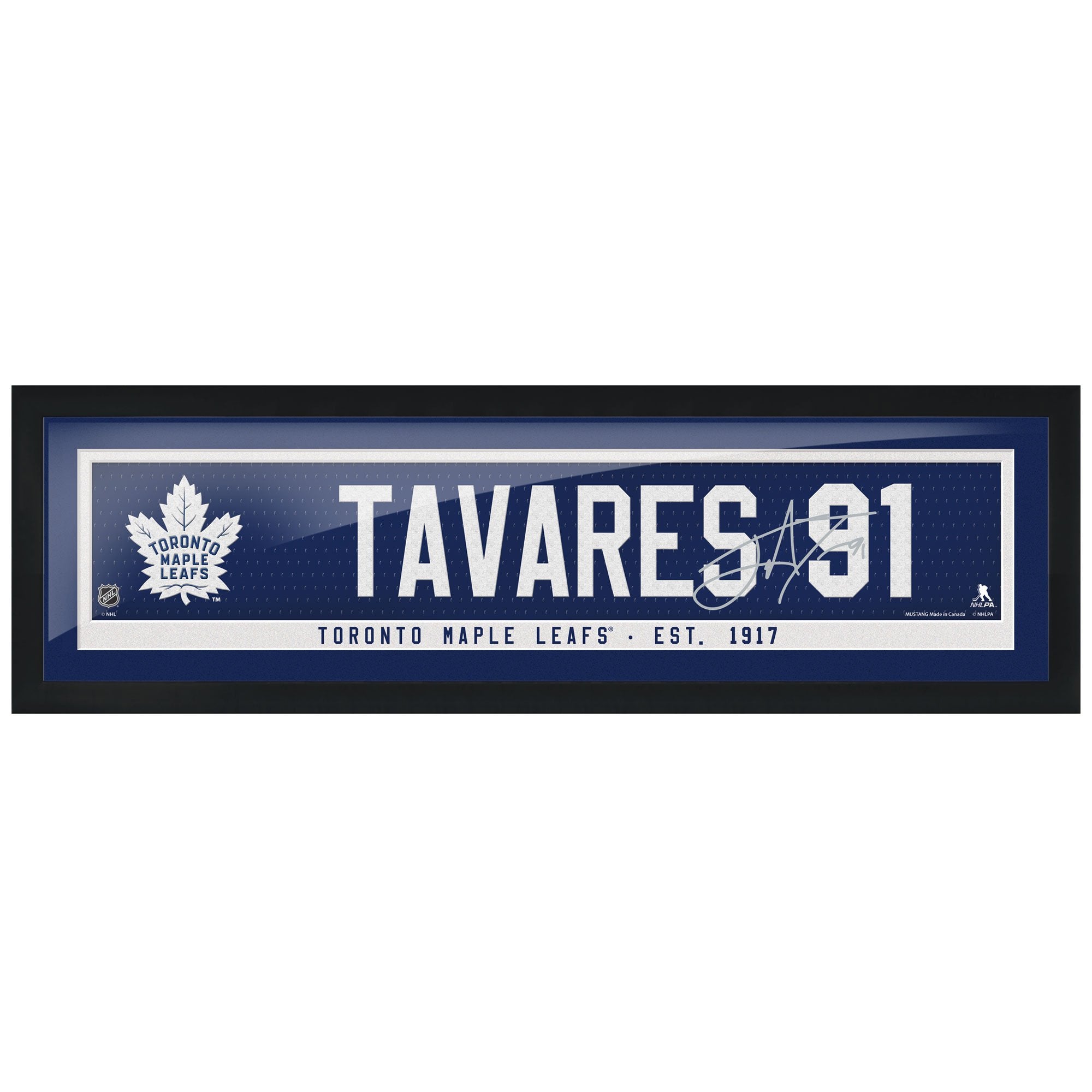 Toronto Maple Leafs John Tavares Frame -  6" x 22" Name Bar with Replica Autograph - Hockey Hall of Fame