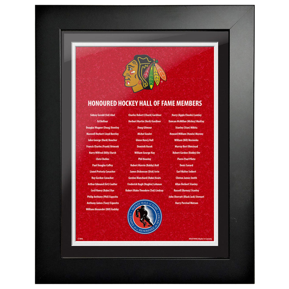 HHOF 12X16 Pic Frame Honoured Members-Chicago Blackhawks