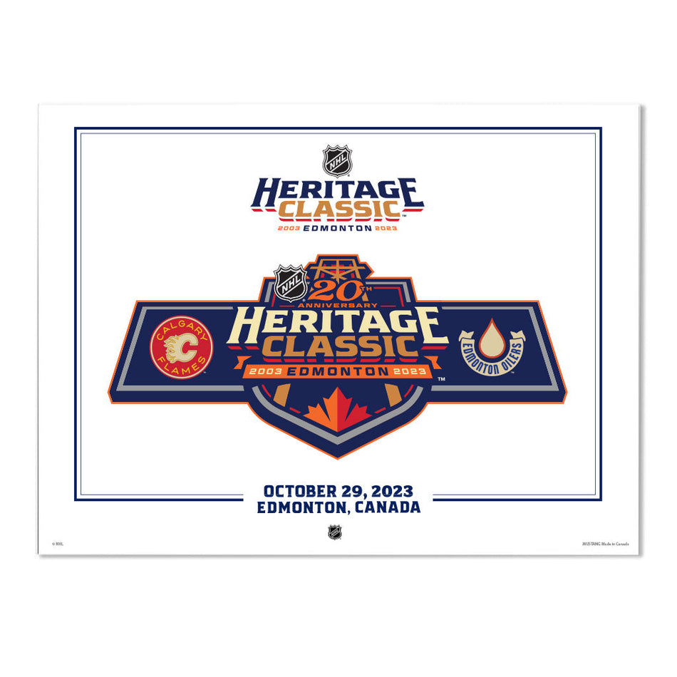 NHL Heritage Classic Print - 12" x 16" Battle of Alberta Match Up